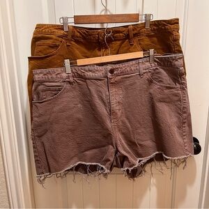 Universal Thread Plus Size Vintage Midi Shorts, Set of 2 - 20W